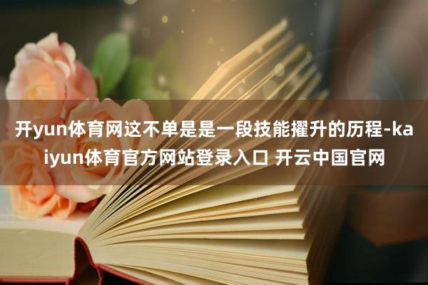 开yun体育网这不单是是一段技能擢升的历程-kaiyun体育官方网站登录入口 开云中国官网