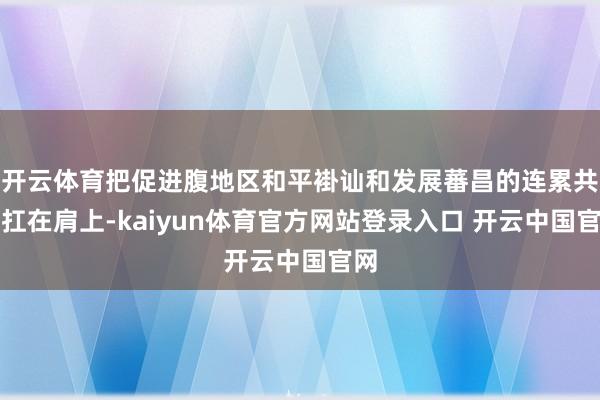 开云体育把促进腹地区和平褂讪和发展蕃昌的连累共同扛在肩上-kaiyun体育官方网站登录入口 开云中国官网